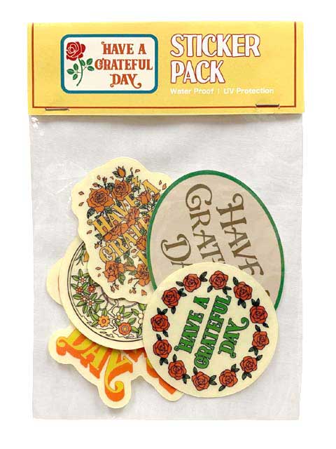 HAVE A GRATEFUL DAY �ϥ� �� ���쥤�ȥե� �ǥ���STICKER PACK #3 ���ƥå����ѥå���5�祻�åȡ��ѿ�����GOWEST��GOHEMP