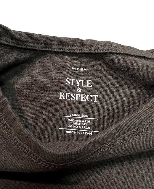 �ں����١�STYLE & RESPECT ������������ꥹ�ڥ��ȡ�S/S T-Shirts ȾµT�����  Made in JAPAN��2����SUMIKURO/WHITE��2025SS