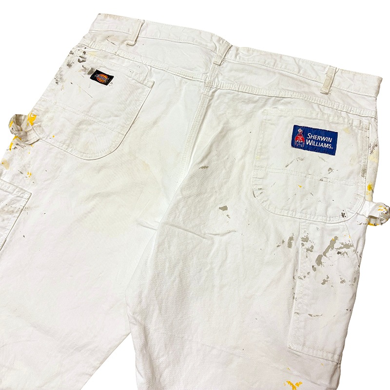 Dickies �ǥ��å�������Duck Carpenter Pants ���å� �����ڥ󥿡��ѥ�ġ��ڥ����ӡ�col.WHITE��size:W42��L32ɽ�����ڥ��󥿡��ѥ�ġ��ڥ󥭥ڥ���� ��USED �桼���ɡۡ���šۡ�Ź�޻����Բġ�
