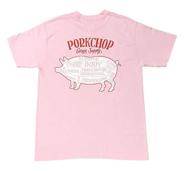 PORKCHOP GARAGE SUPPLY �ݡ�������å� ���졼�����ץ饤��PORK BACK TEE �ݡ����Хå� T����ġ�Ⱦµ��6��(WHITE/BLACK/PINK/CREAM/SAND/BLUE)��2026SS