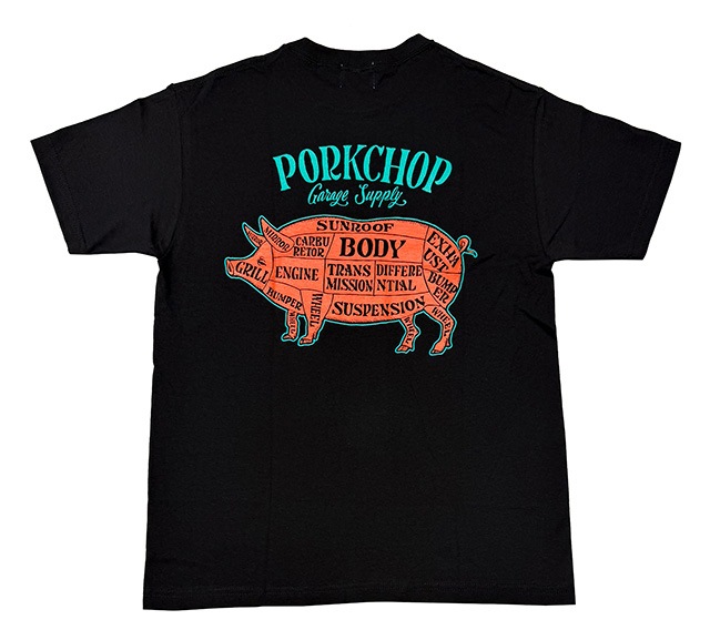 PORKCHOP GARAGE SUPPLY �ݡ�������å� ���졼�����ץ饤��PORK BACK TEE �ݡ����Хå� T����ġ�Ⱦµ��6��(WHITE/BLACK/PINK/CREAM/SAND/BLUE)��2026SS