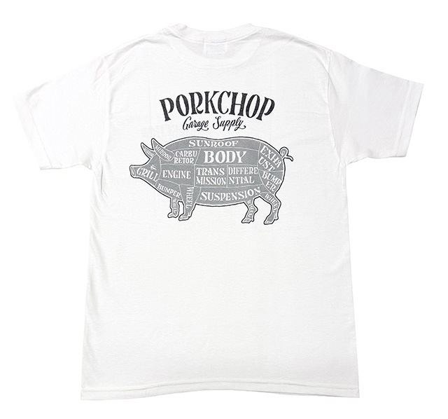 PORKCHOP GARAGE SUPPLY �ݡ�������å� ���졼�����ץ饤��PORK BACK TEE �ݡ����Хå� T����ġ�Ⱦµ��6��(WHITE/BLACK/PINK/CREAM/SAND/BLUE)��2026SS