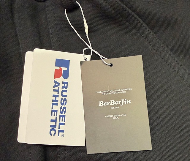 RUSSELL �� BerBerJin����å���ߥ٥�٥른�� Pro Cotton LOOPBACK TERRY DOUBLE LNEE SWEAT PANT���롼�ץХå��ƥ꡼�������å� ���֥�ˡ� �������åȥѥ�ġ�2����BLACK/NAVY�˥����