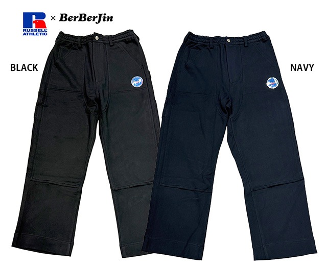 RUSSELL �� BerBerJin����å���ߥ٥�٥른�� Pro Cotton LOOPBACK TERRY DOUBLE LNEE SWEAT PANT���롼�ץХå��ƥ꡼�������å� ���֥�ˡ� �������åȥѥ�ġ�2����BLACK/NAVY�˥����