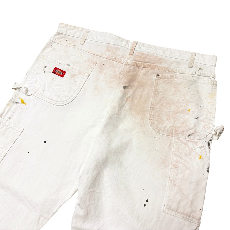 Dickies �ǥ��å�������Duck Carpenter Pants ���å� �����ڥ󥿡��ѥ�ġ��ڥ����ӡ�col.WHITE��size:W42��L30ɽ�����ڥ��󥿡��ѥ�ġ��ڥ󥭥ڥ���� ��USED �桼���ɡۡ���šۡ�Ź�޻����Բġ�