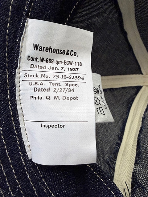 WAREHOUSE���������ϥ�����Lot 5250 ARMY HAT��(6PANEL)��INDIGO���ǥ˥� �����ߡ� �ϥå� 6�ѥͥ롡FREE SIZE����������NON WASH