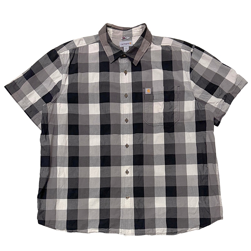 Carhartt �����ϡ��ȡ�S/S WORK SHIRTS ���硼�ȥ��꡼�� �������ġ������å�����col.BLACK��size:2XL��RELAXED FIT ���å����ե��åȡ�COTTON100%����USED �桼���ɡۡ���šۡ�Ź�޻����Բġ�