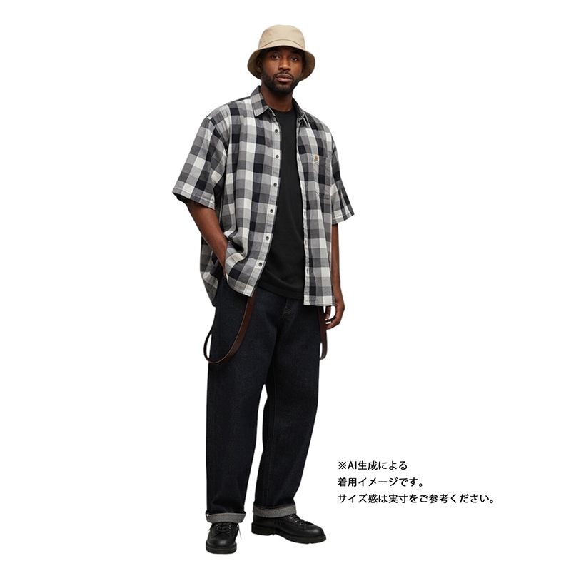 Carhartt �����ϡ��ȡ�S/S WORK SHIRTS ���硼�ȥ��꡼�� �������ġ������å�����col.BLACK��size:2XL��RELAXED FIT ���å����ե��åȡ�COTTON100%����USED �桼���ɡۡ���šۡ�Ź�޻����Բġ�