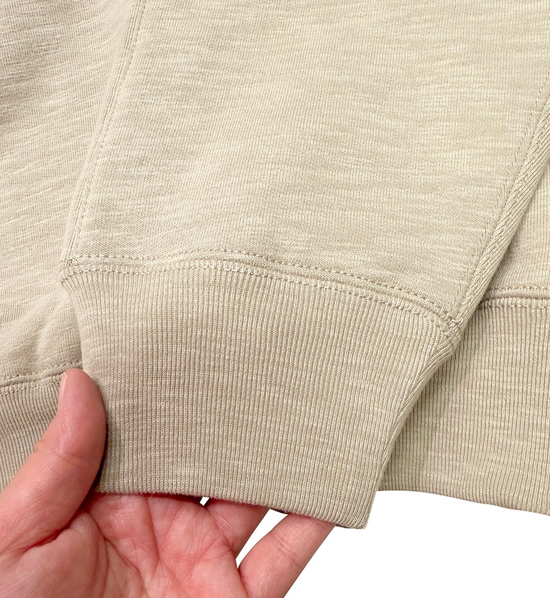 RUSSELL �� BerBerJin ��å���ߥ٥�٥른��Pro Cotton Slub Loopback Terry Brushed Elbow Patch Sweat �ץ����åȥ� ����� �롼�ץХå� �ƥ꡼ �֥�å���� ����ܡ��ѥå� �������åȡ�2��(BEIGE/PINK)�������