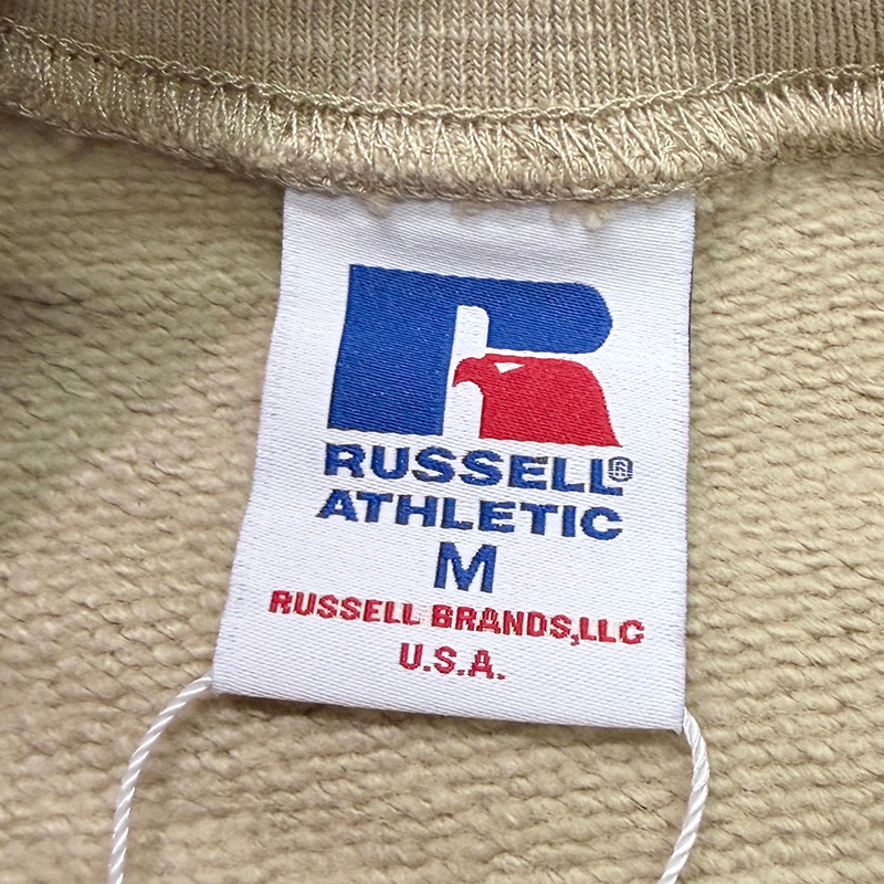 RUSSELL �� BerBerJin ��å���ߥ٥�٥른��Pro Cotton Slub Loopback Terry Brushed Elbow Patch Sweat �ץ����åȥ� ����� �롼�ץХå� �ƥ꡼ �֥�å���� ����ܡ��ѥå� �������åȡ�2��(BEIGE/PINK)�������