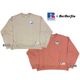 RUSSELL �� BerBerJin ��å���ߥ٥�٥른��Pro Cotton Slub Loopback Terry Brushed Elbow Patch Sweat �ץ����åȥ� ����� �롼�ץХå� �ƥ꡼ �֥�å���� ����ܡ��ѥå� �������åȡ�2��(BEIGE/PINK)�������