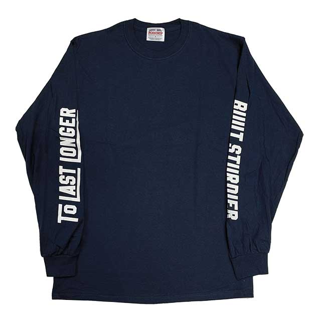 PORKCHOP GARAGE SUPPLY �ݡ�������å� ���졼�����ץ饤��PORK BACK L/S TEE���ݡ����Хå� ���󥰥��꡼�֡�Ĺµ��T����� 2����NAVY/WHITE��