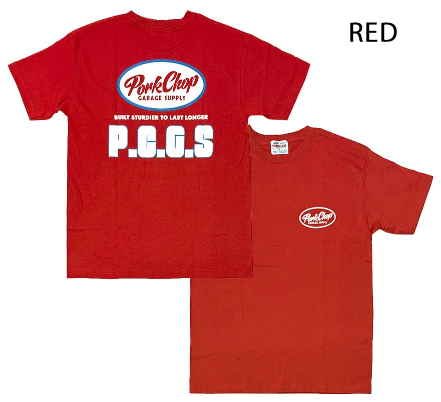 PORKCHOP GARAGE SUPPLY �ݡ�������å� ���졼�����ץ饤��PCGS BLOCK TEE PCGS �֥��å� T����ġ�Ⱦµ��4��(WHITE/BLACK/RED/GREEN)��2025SS