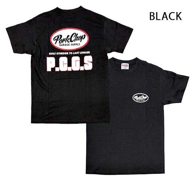 PORKCHOP GARAGE SUPPLY �ݡ�������å� ���졼�����ץ饤��PCGS BLOCK TEE PCGS �֥��å� T����ġ�Ⱦµ��4��(WHITE/BLACK/RED/GREEN)��2025SS