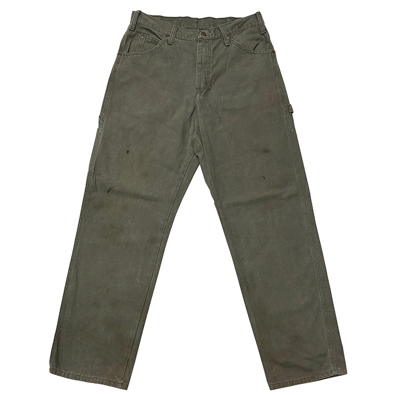 ��SALE 30%OFF��Dickies �ǥ��å�������Heavyweight Duck Carpenter Pants �إӡ��������� ���å� �����ڥ󥿡��ѥ�ġ�col.OLIVE��size:W32��L32ɽ�����ڥ��󥿡��ѥ�� ��USED �桼���ɡۡ���šۡ�Ź�޻����Բġ�
