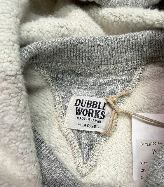 DUBBLE WORKS ���֥�������LOOP WHEEL AFTER HOOD SWEAT SHIRT�����դ��ѡ��������롼�ץ������롡���ե����ۡ��� �������å� ����ġ�3����HEATHER GREY/SUMIKURO/FADE ORANGE��������