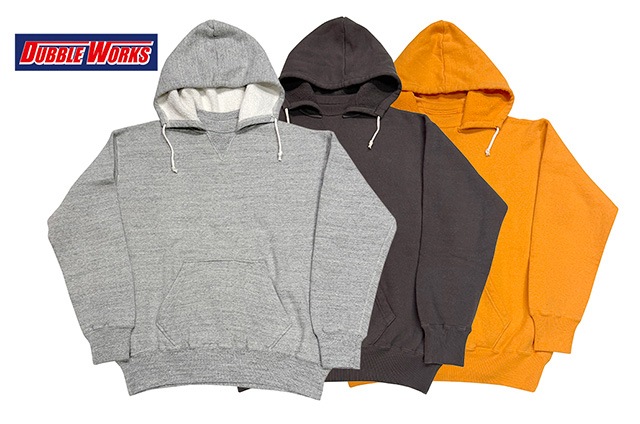 DUBBLE WORKS ���֥�������LOOP WHEEL AFTER HOOD SWEAT SHIRT�����դ��ѡ��������롼�ץ������롡���ե����ۡ��� �������å� ����ġ�3����HEATHER GREY/SUMIKURO/FADE ORANGE��������