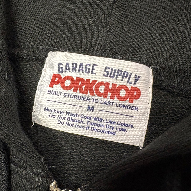 PORKCHOP GARAGE SUPPLY �ݡ�������å� ���졼�����ץ饤��HUNGRY ZIP UP HOODIE���ϥ󥰥꡼ ���åץ��å� �ա��ǥ���2��(BLACK/STONE BLUE)��2026FW