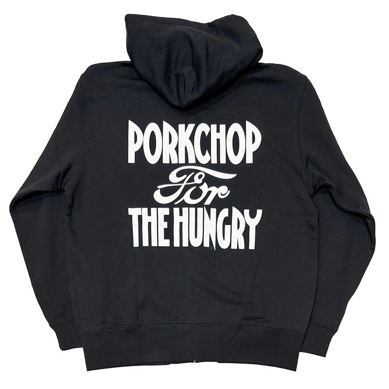 PORKCHOP GARAGE SUPPLY �ݡ�������å� ���졼�����ץ饤��HUNGRY ZIP UP HOODIE���ϥ󥰥꡼ ���åץ��å� �ա��ǥ���2��(BLACK/STONE BLUE)��2026FW