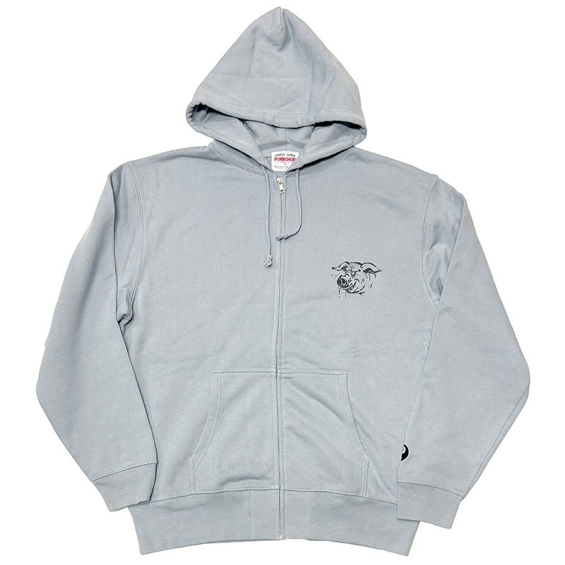 PORKCHOP GARAGE SUPPLY �ݡ�������å� ���졼�����ץ饤��HUNGRY ZIP UP HOODIE���ϥ󥰥꡼ ���åץ��å� �ա��ǥ���2��(BLACK/STONE BLUE)��2026FW
