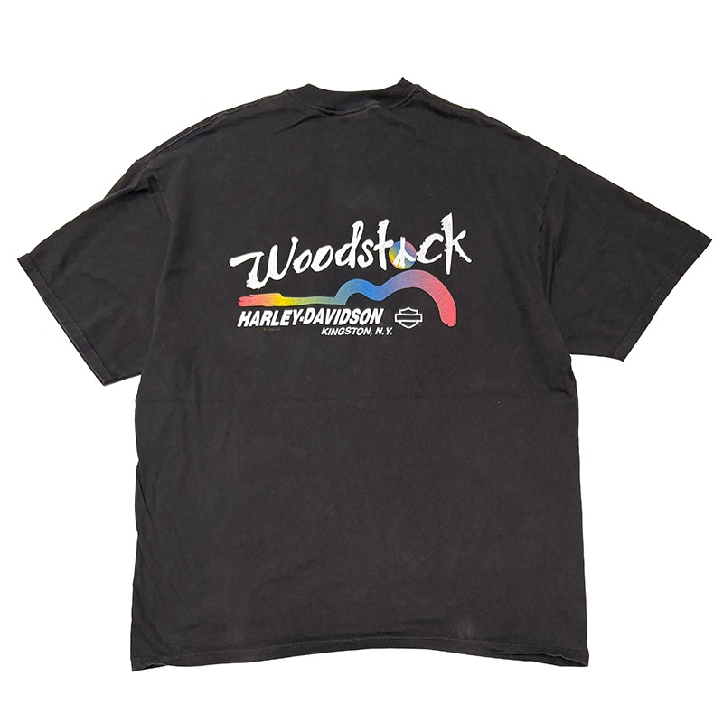 ��99��Harley-Davidson �ϡ��졼���ӥåɥ��� SHORT SLEEVE T-SHIRTS ���硼�ȥ��꡼�� T����ġ�col:BLACK��size:2XL��Made in U.S.A.����VINTAGE �ӥ�ơ����ۡ���šۡ�Ź�޻����Բġ�
