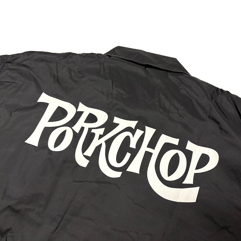 PORKCHOP GARAGE SUPPLY  �ݡ�������å� ���졼�� ���ץ饤��SC LOGO COACH JKT��SC���� ������ ���㥱�åȡ�BLACK �֥�å���2026FW