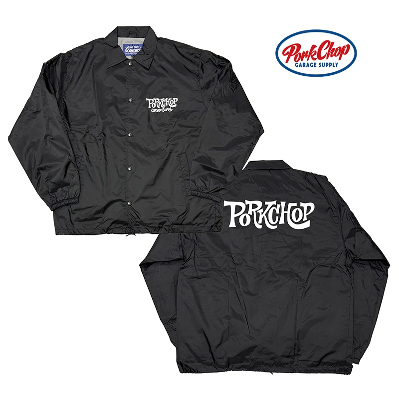 PORKCHOP GARAGE SUPPLY  �ݡ�������å� ���졼�� ���ץ饤��SC LOGO COACH JKT��SC���� ������ ���㥱�åȡ�BLACK �֥�å���2026FW