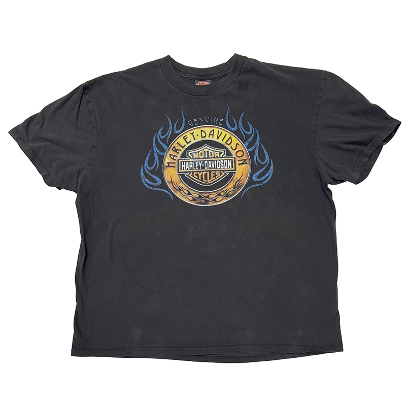 ��11��Harley-Davidson �ϡ��졼���ӥåɥ��� SHORT SLEEVE T-SHIRTS ���硼�ȥ��꡼�� T����ġ�col:BLACK��size:2XL����USED �桼���ɡۡ���šۡ�Ź�޻����Բġ�