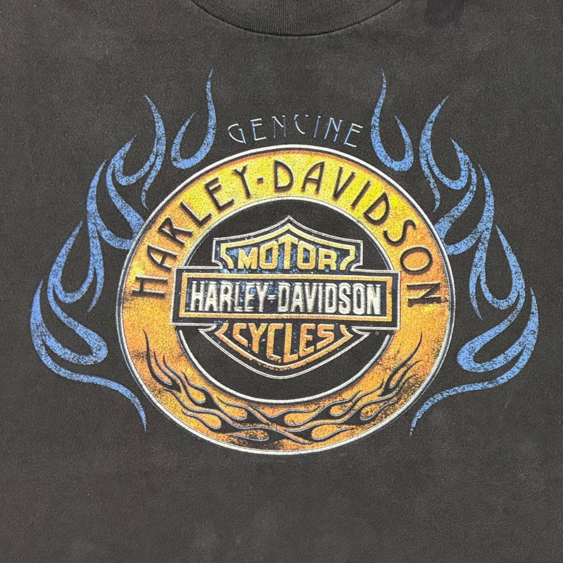 ��11��Harley-Davidson �ϡ��졼���ӥåɥ��� SHORT SLEEVE T-SHIRTS ���硼�ȥ��꡼�� T����ġ�col:BLACK��size:2XL����USED �桼���ɡۡ���šۡ�Ź�޻����Բġ�
