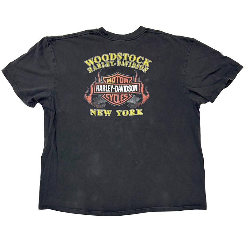 ��11��Harley-Davidson �ϡ��졼���ӥåɥ��� SHORT SLEEVE T-SHIRTS ���硼�ȥ��꡼�� T����ġ�col:BLACK��size:2XL����USED �桼���ɡۡ���šۡ�Ź�޻����Բġ�