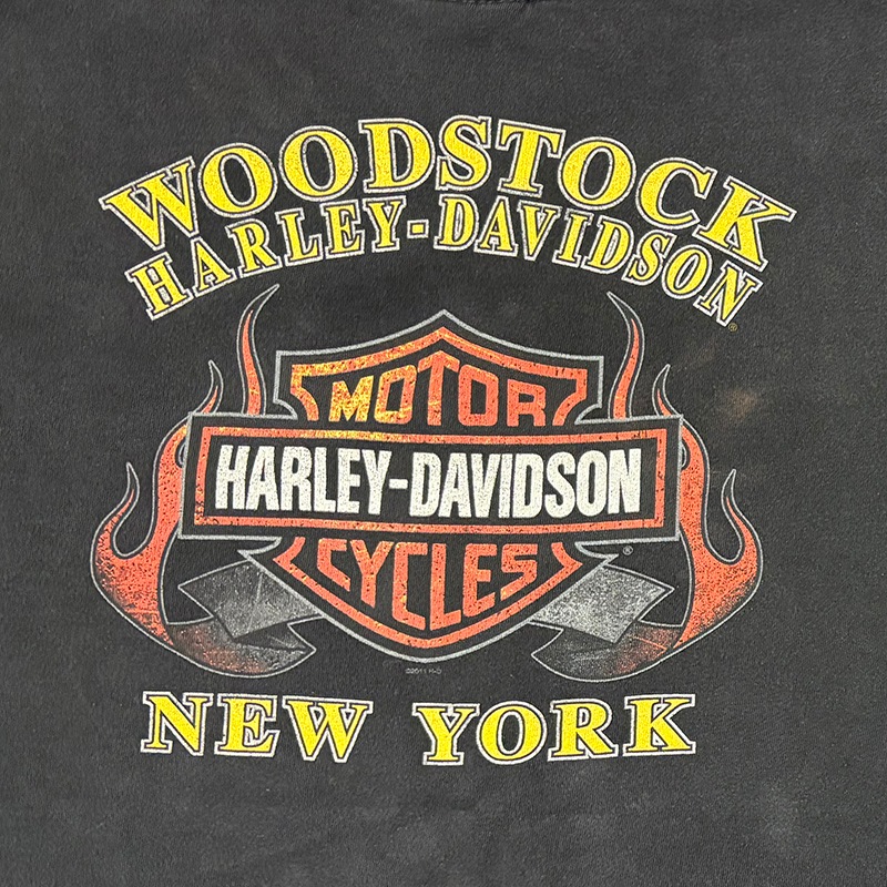 ��11��Harley-Davidson �ϡ��졼���ӥåɥ��� SHORT SLEEVE T-SHIRTS ���硼�ȥ��꡼�� T����ġ�col:BLACK��size:2XL����USED �桼���ɡۡ���šۡ�Ź�޻����Բġ�
