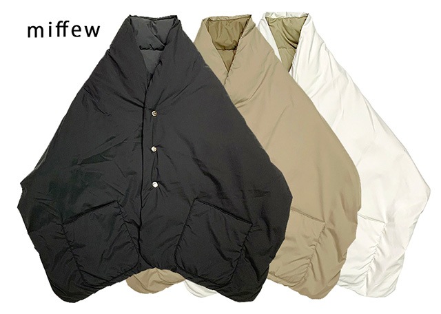 miffew ミフュー REVERSIBLE DOWN CAPE miffew ミフュー REVERSIBLE DOWN CAPE リバーシブル ダウン ケープ