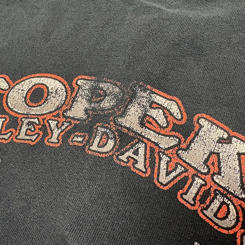 ��00��Harley-Davidson �ϡ��졼���ӥåɥ��� S/S HENLEY NECK T-SHIRTS ���硼�ȥ��꡼�� �إ�꡼�ͥå� T����ġ�col:BLACK��size:ɽ���ʤ�(2XL����)����USED �桼���ɡۡ���šۡ�Ź�޻����Բġ�