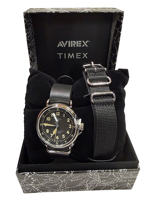 TIMEX �� AVIREX ������å��� �� ��������å�����TYPE-25A 2����BLACK/OLIVE���ӻ��ס��ߥ꥿�꡼�����å����Ѥ��٥�ȡ�AVIREX 50��ǯ��ǰ��50th�������ǥ�