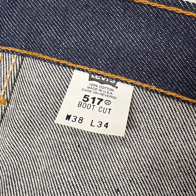 ��DEAD STOCK�� Levi's �꡼�Х�����517��col.INDIGO��size.W38/L34ɽ����COTTON100%���֡��ĥ��åȡ�Made in U.S.A. �ڥǥåɥ��ȥå��ۡ���š�