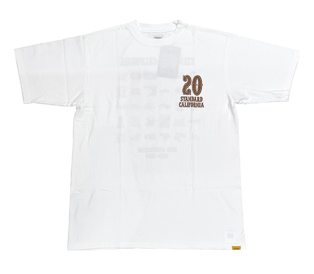 ��SALE��Standard California 20th Anniversary Logo T ����������ɥ���ե���˥���Ⱦµ��T����ġ�20��ǯ��ǰ��2����WHITE/BROWN��