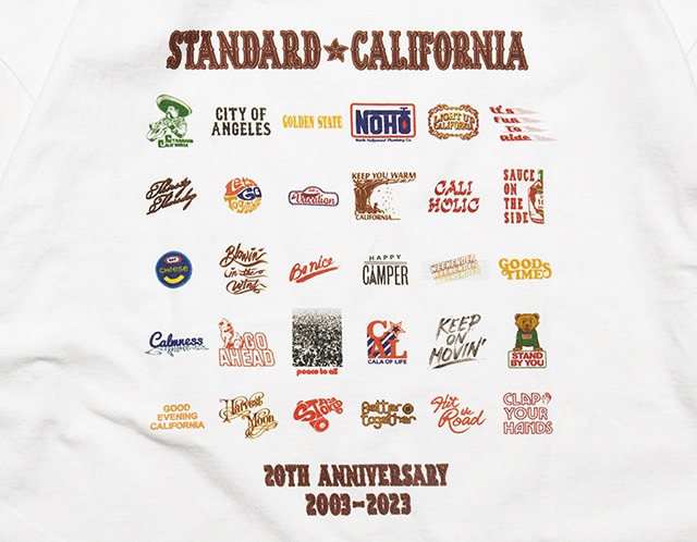 ��SALE��Standard California 20th Anniversary Logo T ����������ɥ���ե���˥���Ⱦµ��T����ġ�20��ǯ��ǰ��2����WHITE/BROWN��