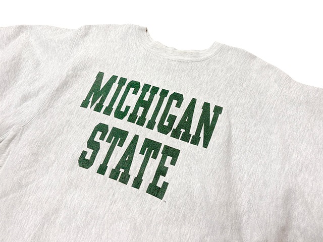 ��SALE 30%OFF�� 90s��Champion �����ԥ���REVERSE WEAVE CREW NECK SWEAT SHIRTS ��С����������� ���롼�ͥå� �������å� ����ġ�col:GRAY��size:XXX-LARGE��MICHIGAN STATE���ɽ�������MADE IN U.S.A. ����ꥫ����BIG SIZE ��VINTAGE ������ơ����ۡ���šۡ�Ź�޻����Բġ�