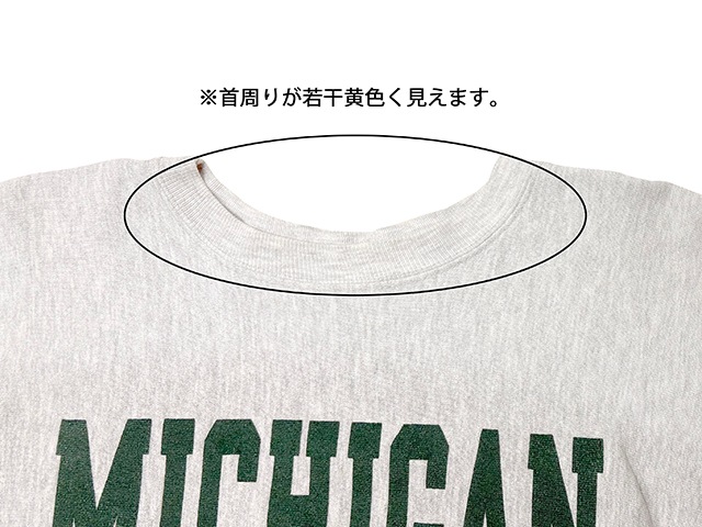 ��SALE 30%OFF�� 90s��Champion �����ԥ���REVERSE WEAVE CREW NECK SWEAT SHIRTS ��С����������� ���롼�ͥå� �������å� ����ġ�col:GRAY��size:XXX-LARGE��MICHIGAN STATE���ɽ�������MADE IN U.S.A. ����ꥫ����BIG SIZE ��VINTAGE ������ơ����ۡ���šۡ�Ź�޻����Բġ�