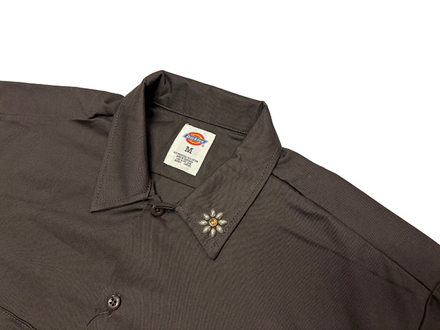��SALE 20%OFF��HTC �� Dickies �������ƥ������� �� �ǥ��å�������S/S WORK SHIRTS ���硼�ȥ��꡼�� �������ġ������å��դ���Dickies1574��2��(BLACK(SHIELD)/BROWN(FLOWER))��