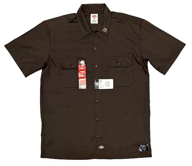 ��SALE 20%OFF��HTC �� Dickies �������ƥ������� �� �ǥ��å�������S/S WORK SHIRTS ���硼�ȥ��꡼�� �������ġ������å��դ���Dickies1574��2��(BLACK(SHIELD)/BROWN(FLOWER))��
