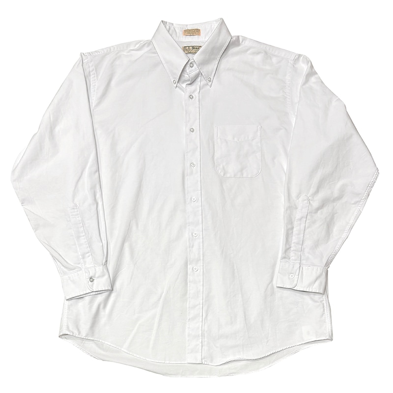 L.L.BEAN ���륨��ӡ���PLAIN B.D. L/S SHIRTS �ץ졼�� �ܥ�������� ���󥰥��꡼�� ����ġ�col:WHITE��size:18-35��Made in U.S.A.������ꥫ�� ��UDED �桼���ɡۡ���šۡ�Ź�޻����Բġ�