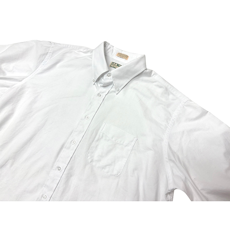 L.L.BEAN ���륨��ӡ���PLAIN B.D. L/S SHIRTS �ץ졼�� �ܥ�������� ���󥰥��꡼�� ����ġ�col:WHITE��size:18-35��Made in U.S.A.������ꥫ�� ��UDED �桼���ɡۡ���šۡ�Ź�޻����Բġ�