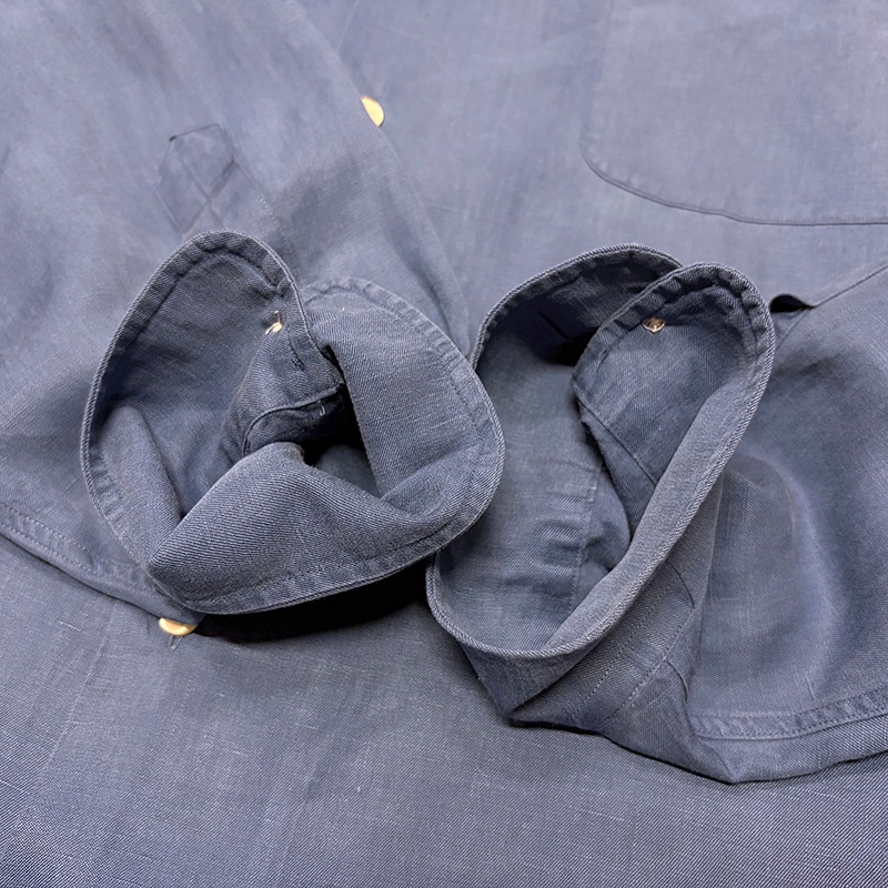 90s��Polo by Ralph Lauren �ݥ� ���ե������LINEN SILK OPEN COLLAR SHIRT ���󥰥��꡼�� ��ͥ� ���륯 ����� ��col.BLUE��size:XXL ��VINTAGE �ӥ�ơ����ۡ���šۡ�Ź�޻����Բġ�