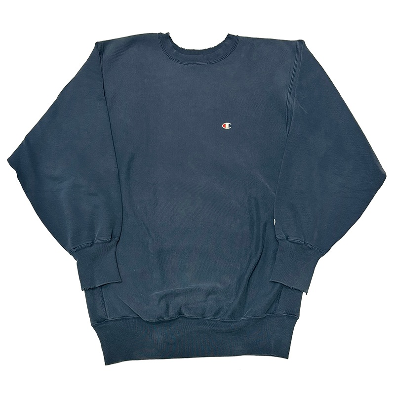 ��BORO�� 90s��Champion �����ԥ���REVERSE WEAVE CREW NECK SWEAT SHIRTS ��С����������� ���롼�ͥå� �������å� ����ġ����ݥ���ȡ�col:NAVY��size:XX-LARGE���ɽ���������VINTAGE ������ơ����ۡ���šۡ�Ź�޻����Բġ�