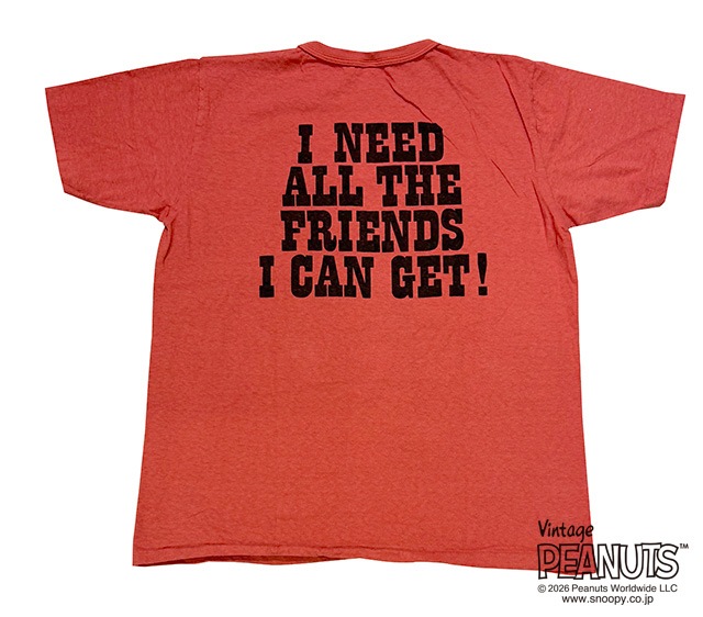 �ڤ�1����1���¤��WAREHOUSE �� PEANUTS���������ϥ��� �� �ԡ��ʥåġ�I NEED THE FRIENDS TEE�����㡼�꡼�֥饦�� T����ġ�3����CAFE AU LAIT/RED/YELLOW��Ⱦµ����������2026SS