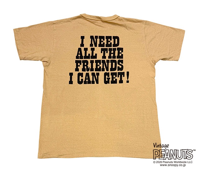 �ڤ�1����1���¤��WAREHOUSE �� PEANUTS���������ϥ��� �� �ԡ��ʥåġ�I NEED THE FRIENDS TEE�����㡼�꡼�֥饦�� T����ġ�3����CAFE AU LAIT/RED/YELLOW��Ⱦµ����������2026SS