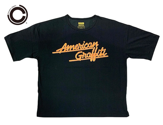 Cloveru �� SHELTECH �������Х� �� ������ƥå���AMERICAN GRAFFITI LOGO ����ꥫ�� ����ե��ƥ� ���� �磻�� T����ġ�BLACK �֥�å�����Ǯ���ܿ��䴶���糰���ɻߡ����̡��ۿ�®����2024SS