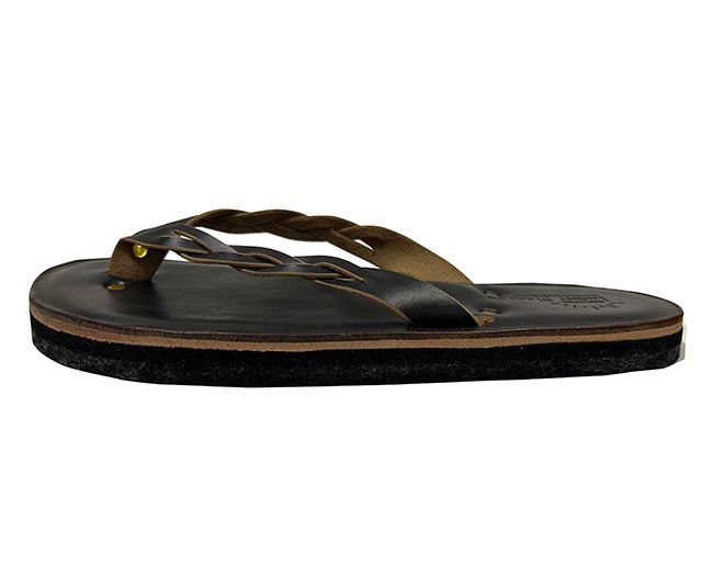 ŹLIGHT MARKER Foot wear 饤ȥޡTHREE BRAID BEACH SANDAL 쥶 ӡ 롡BLACKM/L/LLϥɥᥤɡȥ󥰥롡쥶롡KUBIKI LEATHERLEFT HAND