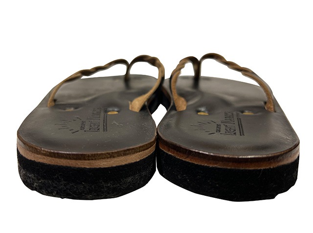 ŹLIGHT MARKER Foot wear 饤ȥޡTHREE BRAID BEACH SANDAL 쥶 ӡ 롡BLACKM/L/LLϥɥᥤɡȥ󥰥롡쥶롡KUBIKI LEATHERLEFT HAND